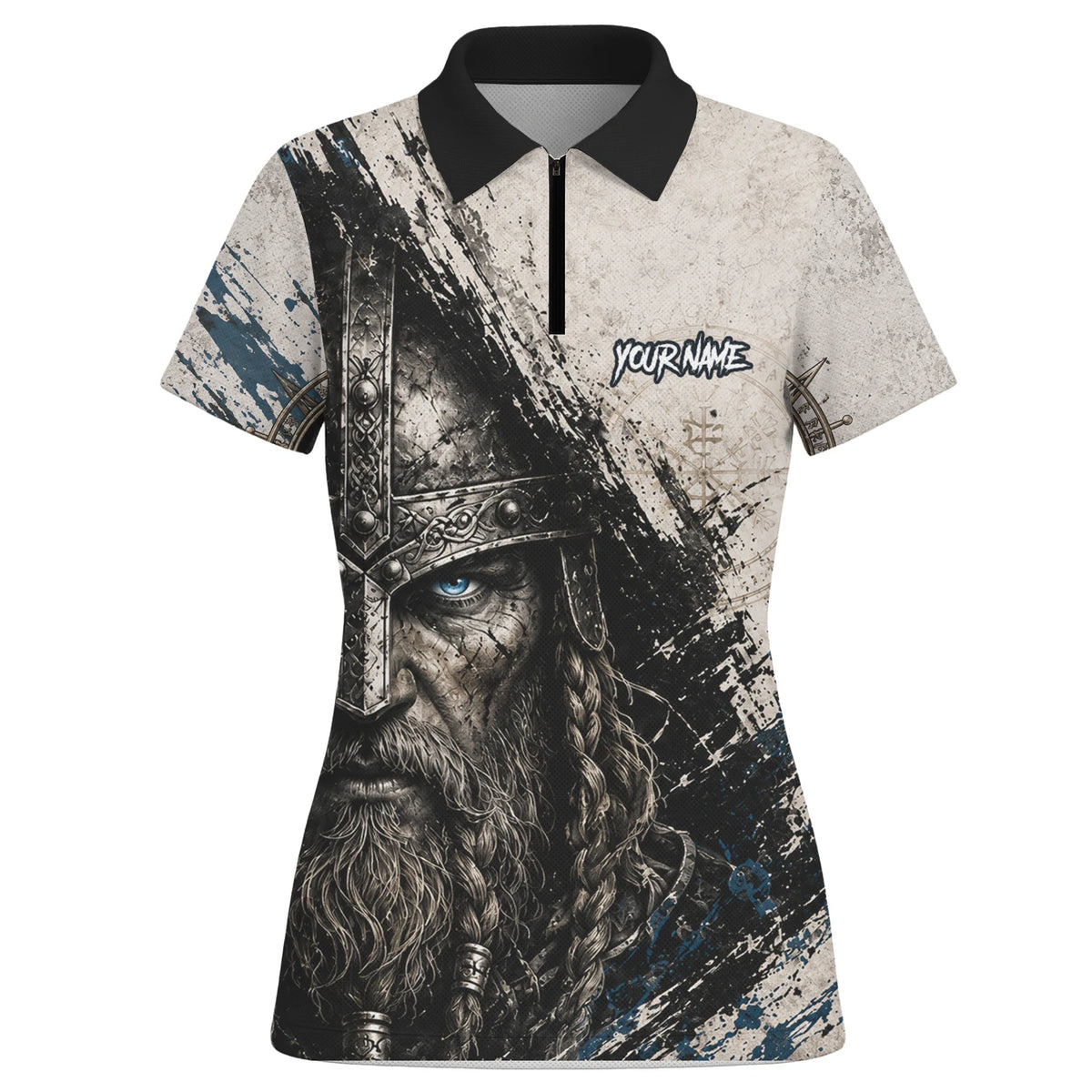 Personalised White Black Blue Viking Darts Shirt For Women U843