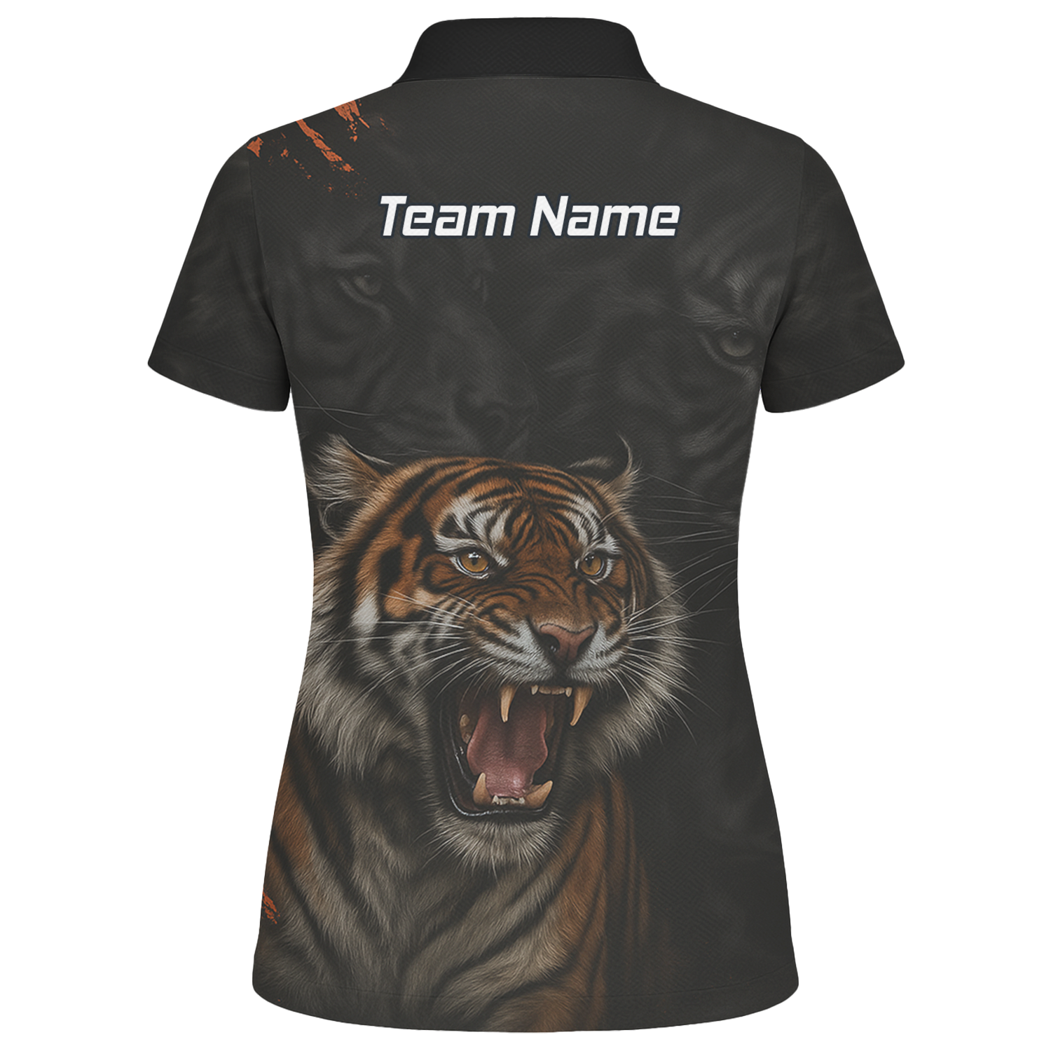 Personalised Roaring Tiger Dart Polo Shirt Black Custom Name Team Jersey For Men C7747 additional image 2