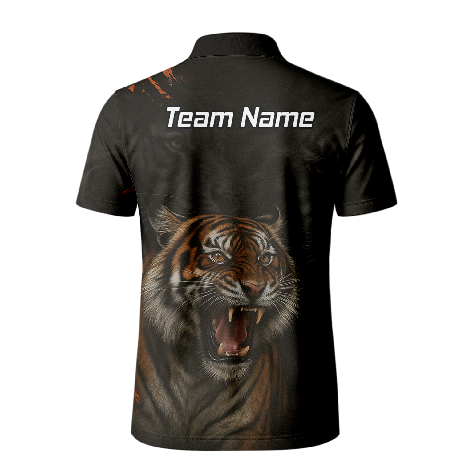 Personalised Roaring Tiger Dart Polo Shirt Black Custom Name Team Jersey For Men C7747 additional image 3