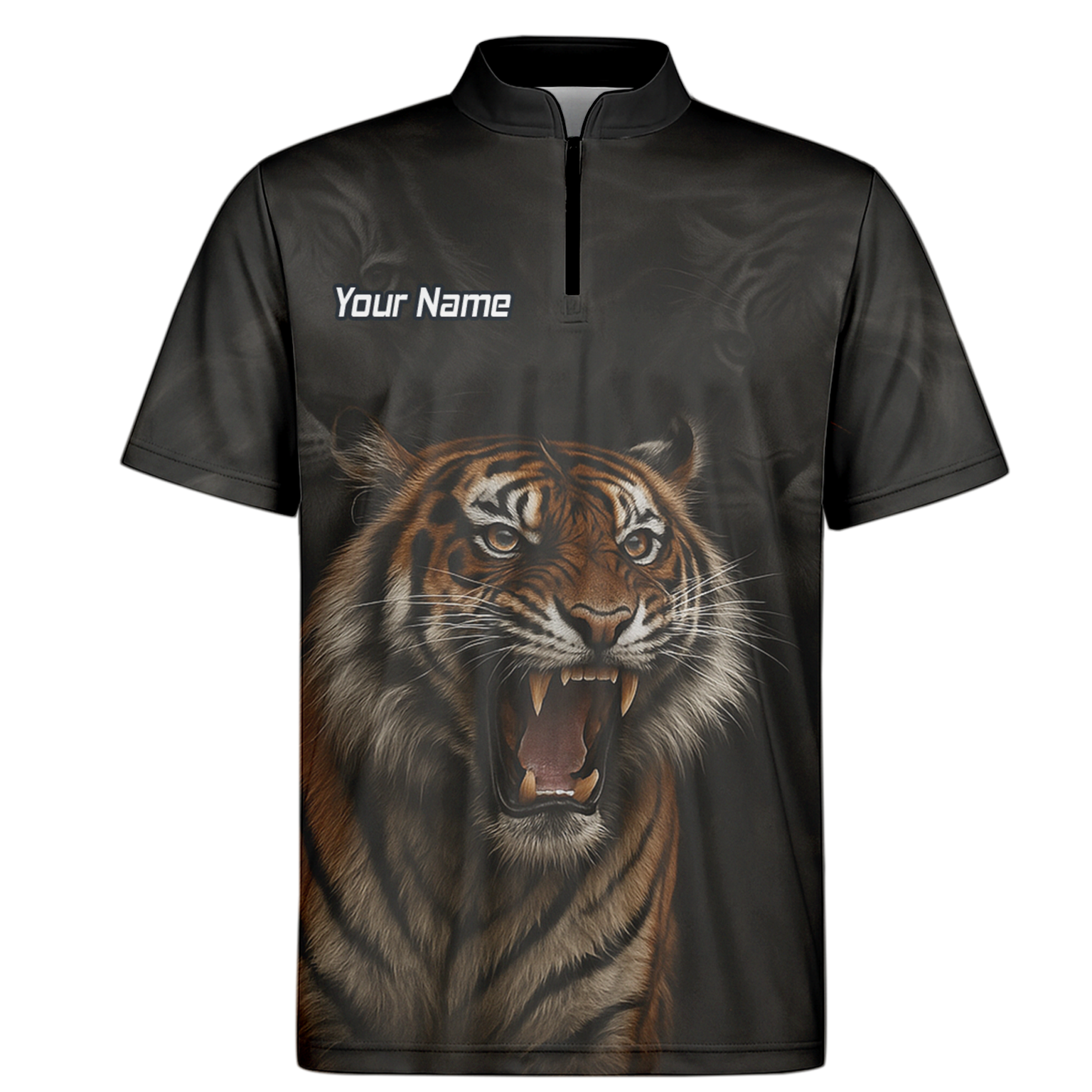 Personalised Roaring Tiger Dart Polo Shirt Black Custom Name Team Jersey For Men C7747 additional image 6