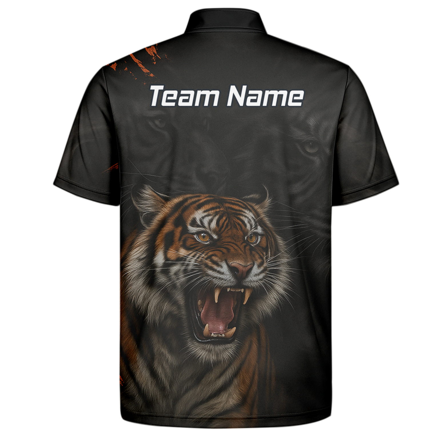 Personalised Roaring Tiger Dart Polo Shirt Black Custom Name Team Jersey For Men C7747 additional image 7