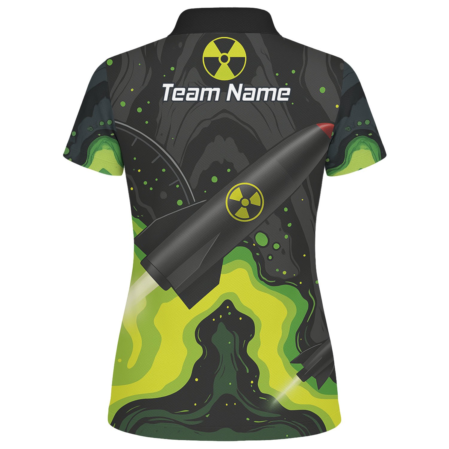 Personalised Nuke Radiation Dart Jersey Black Green Custom Polo Shirt For Men Z8899 additional image 2