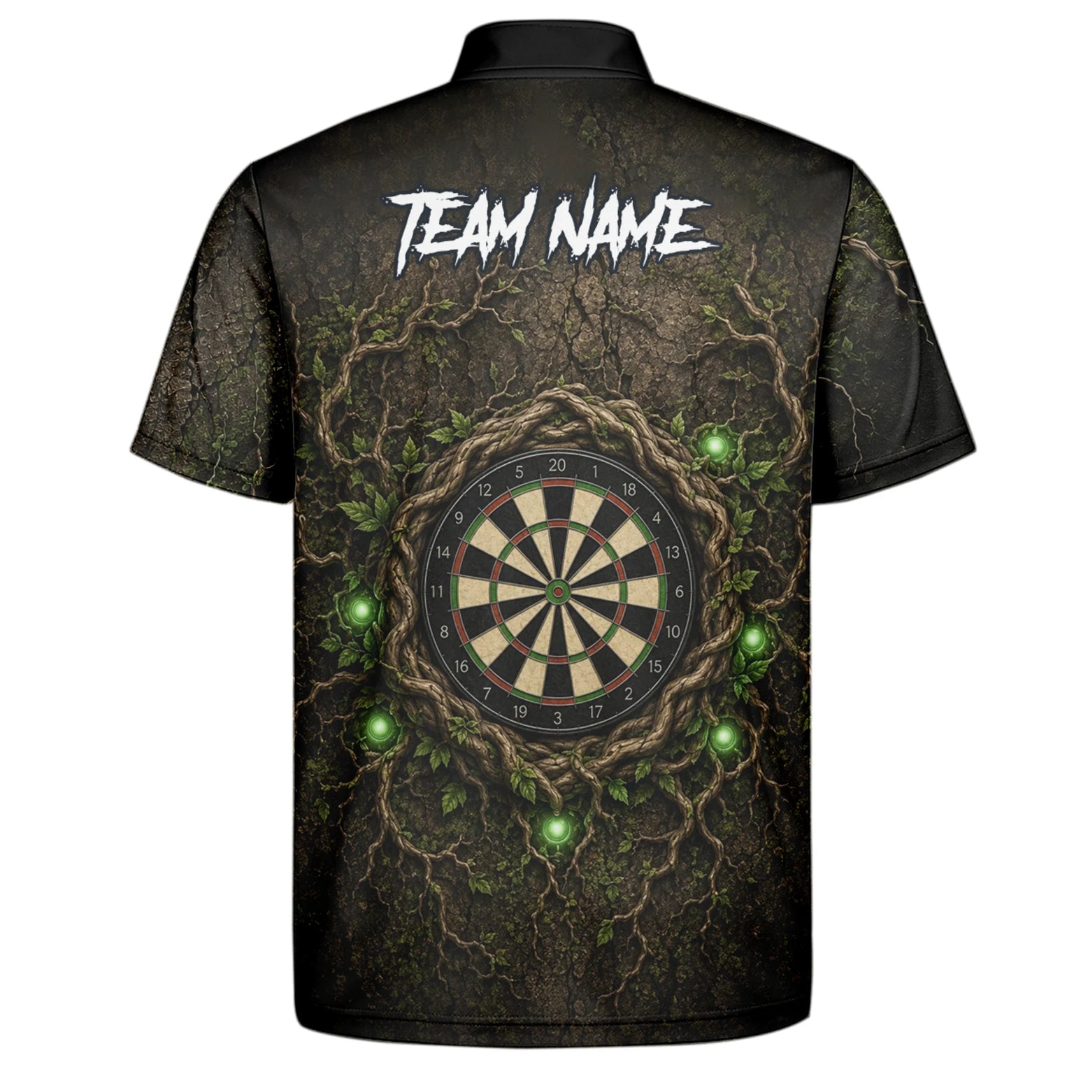 Personalised Dark Green Tree Ent Dartboard Darts Shirt For Men C913