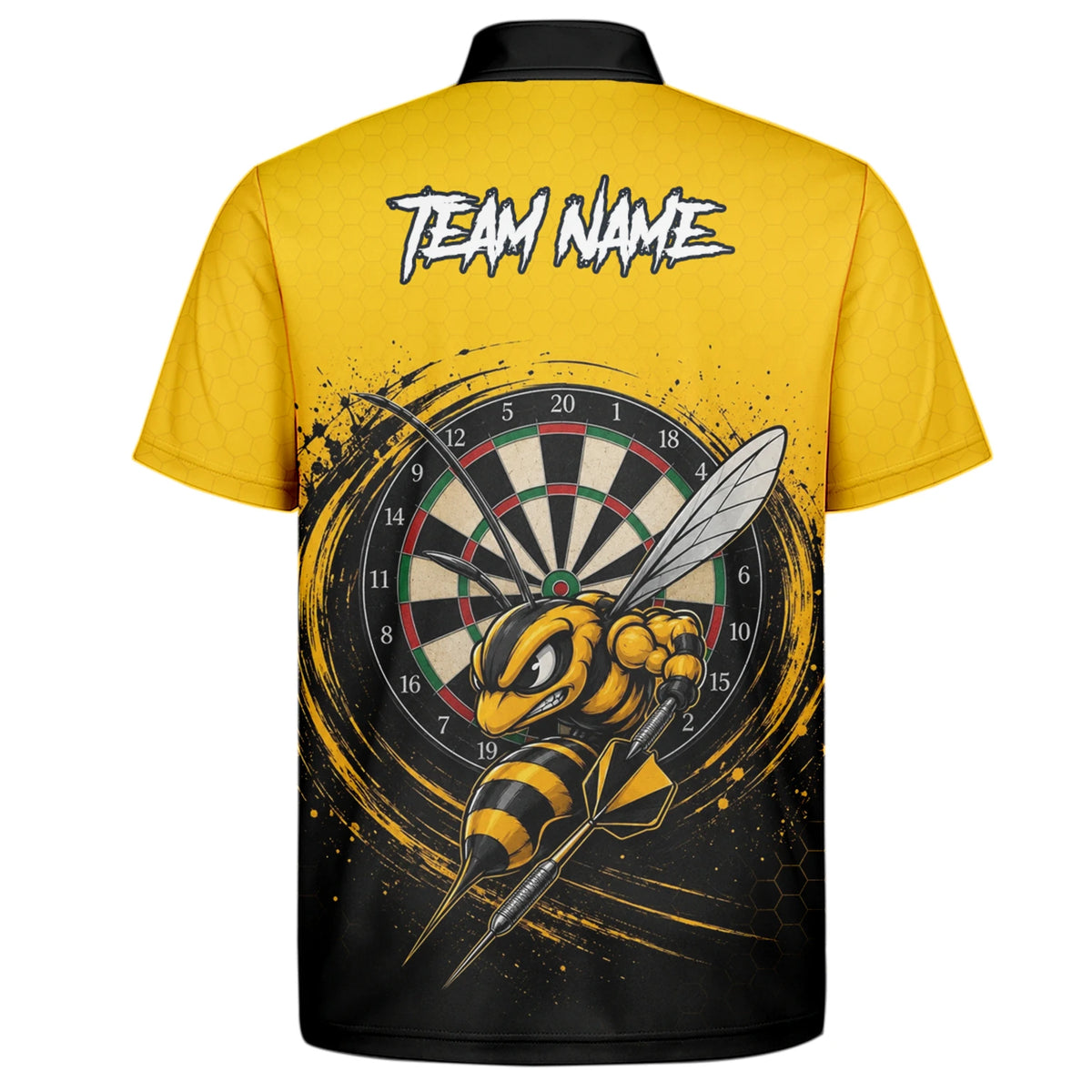 Personalised Yellow & Black Wasp Darts Shirt For Men F032