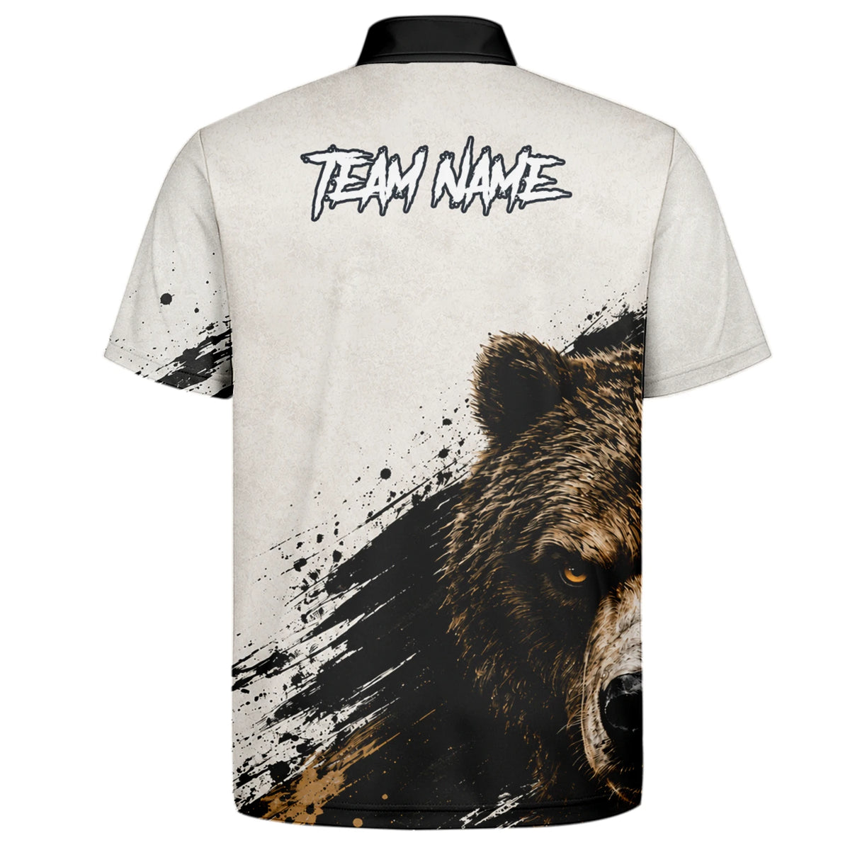 Personalised White Black Brown Bear Darts Shirt For Men F926