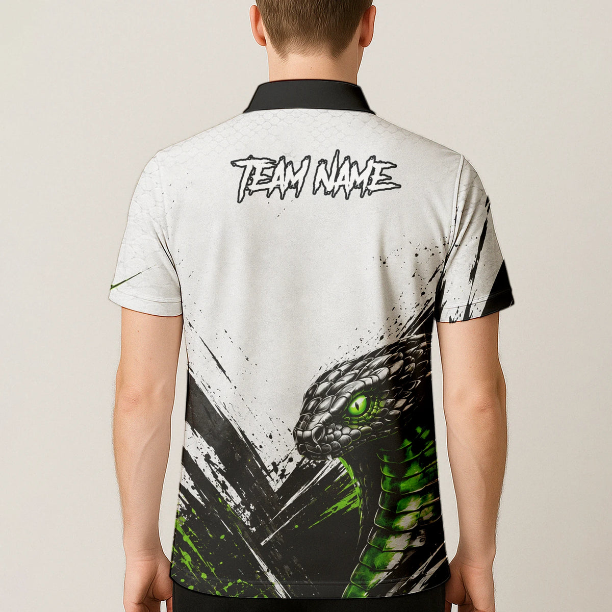 Personalised White Black Green Cobra Darts Shirt For Men A017