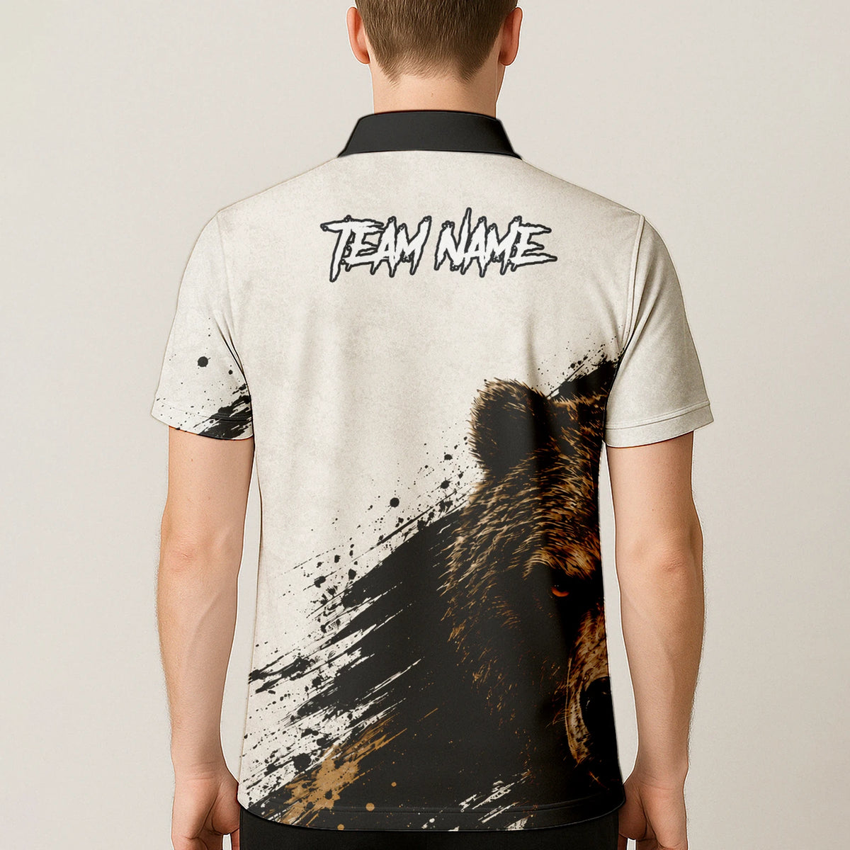 Personalised White Black Brown Bear Darts Shirt For Men F926