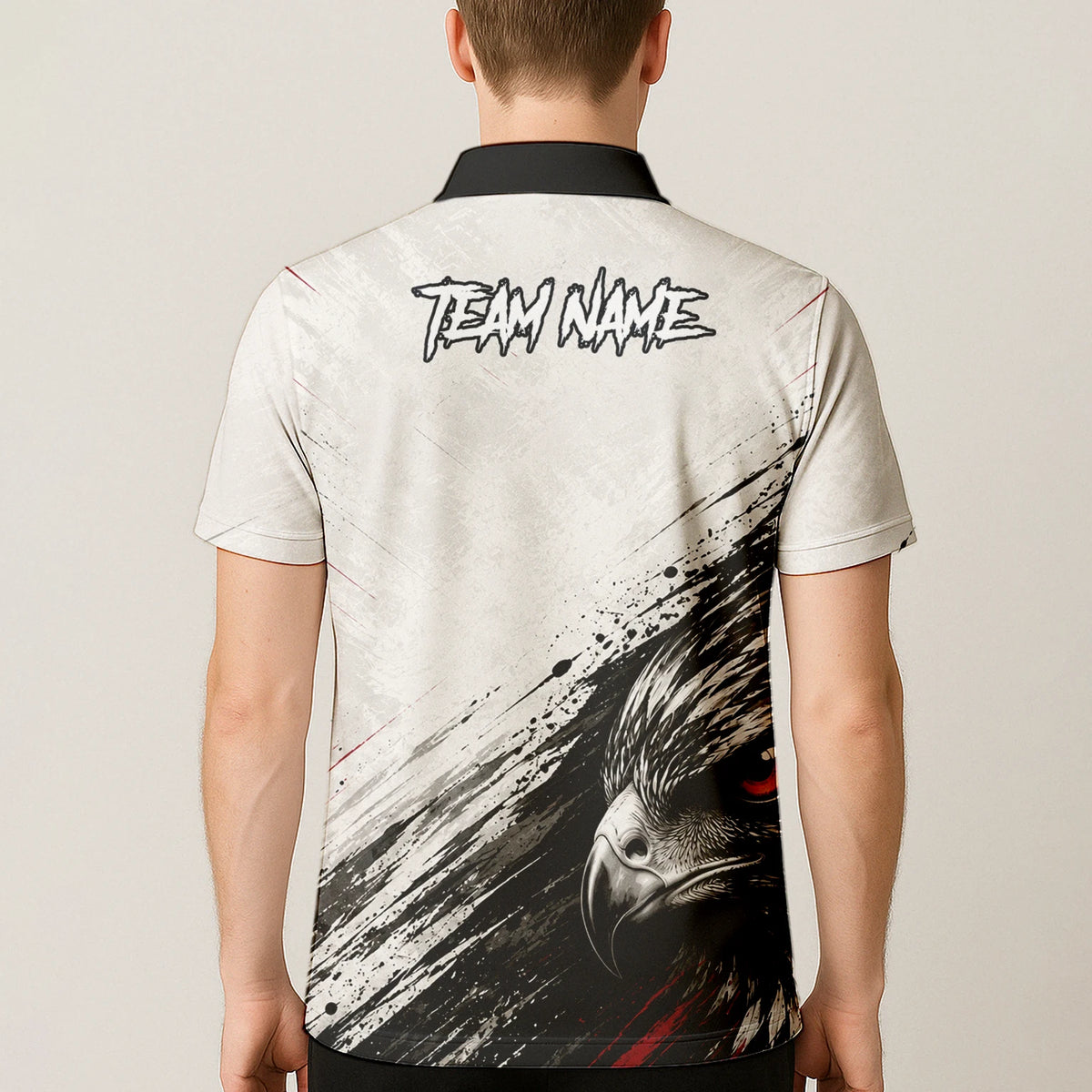 Personalised White Black Red Eagle Darts Shirt For Men Z577