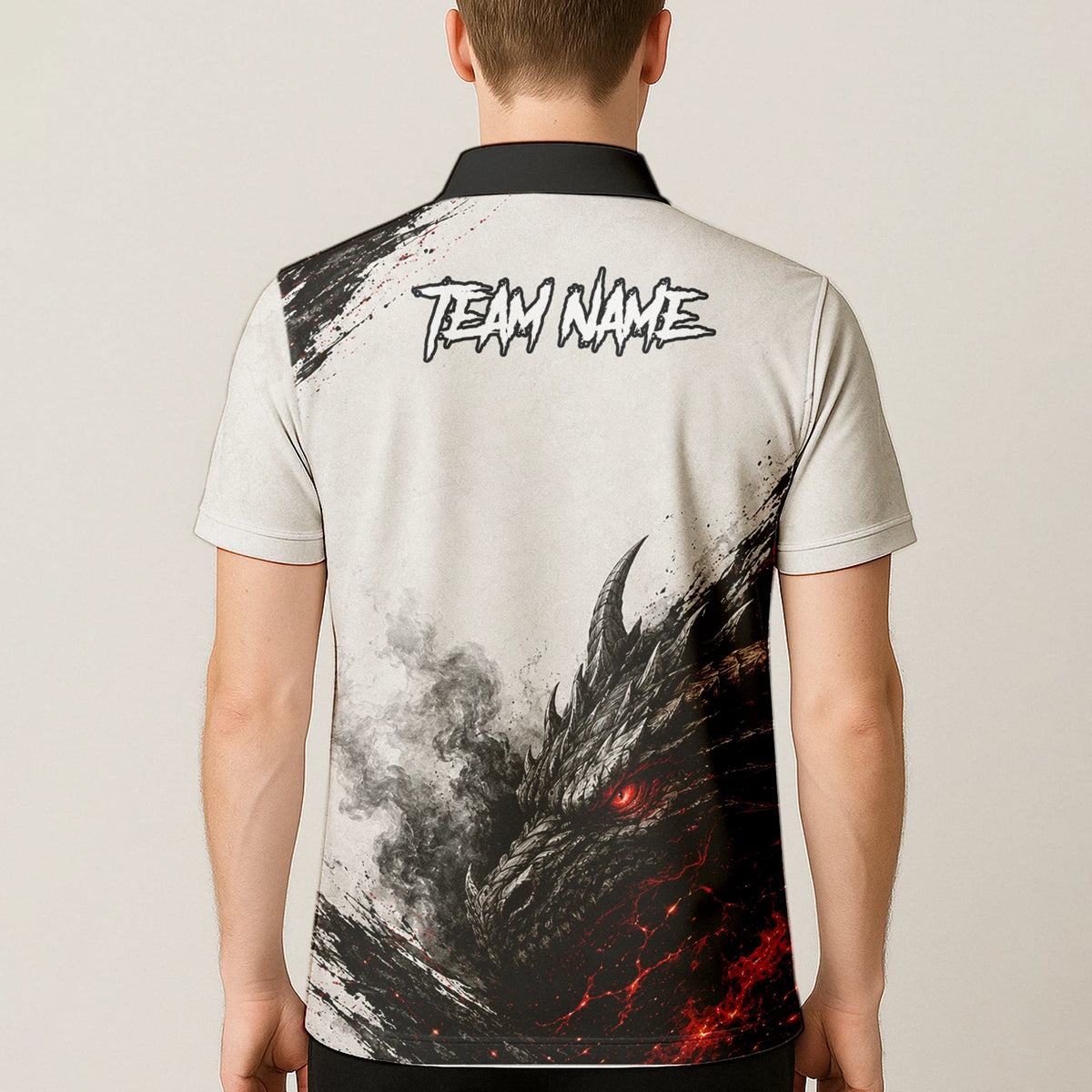 Personalised White Black Red Dragon Darts Shirt For Men Z061