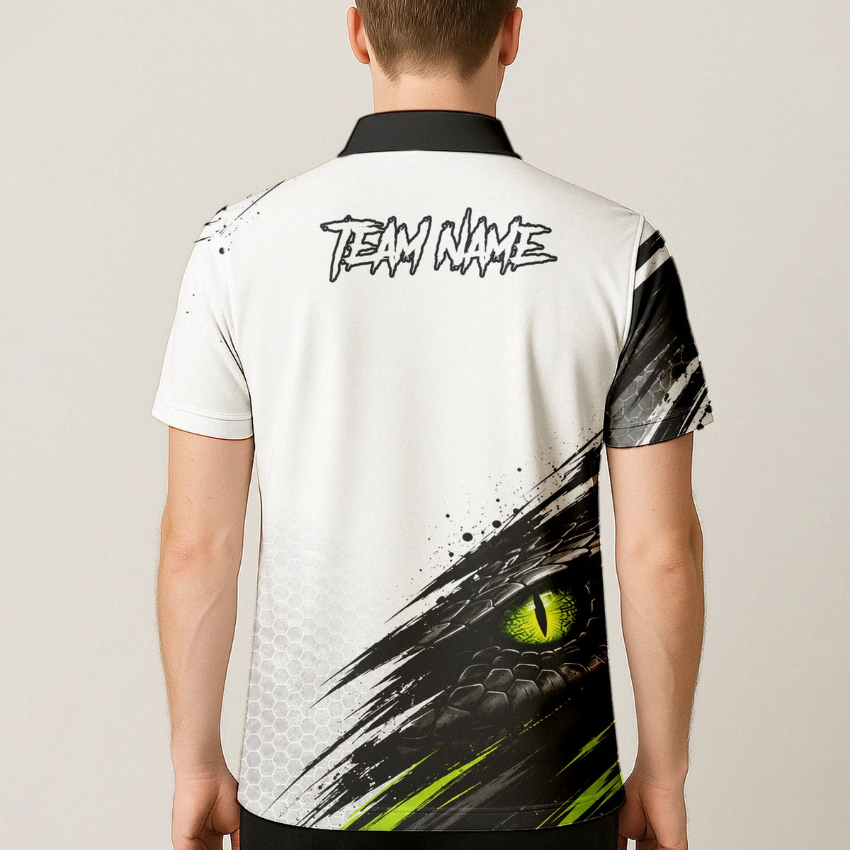 Personalised White Black Green Cobra Darts Shirt For Men I051