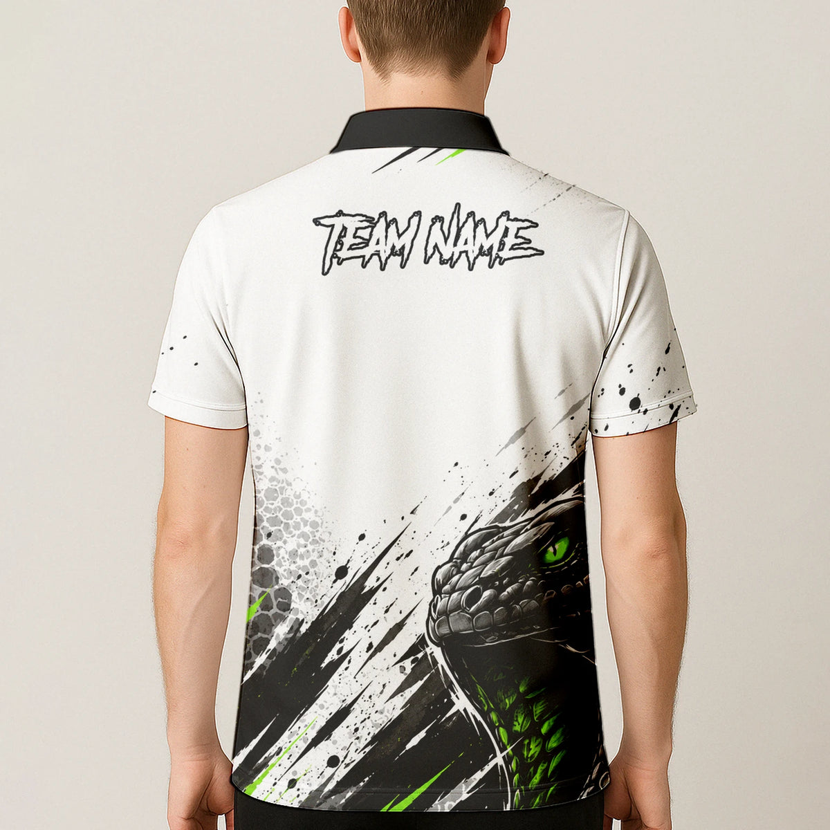 Personalised White Black Green Cobra Darts Shirt For Men Y070