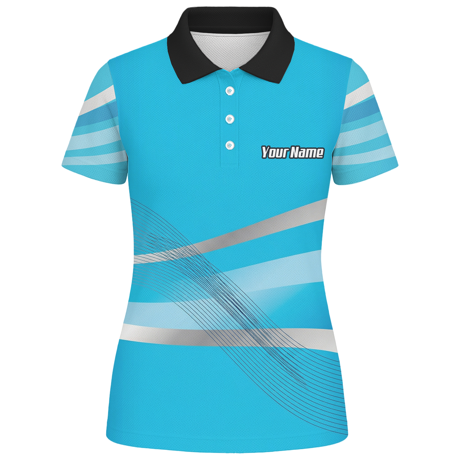 Personalised Buffalo Dart Jersey Polo and Zipper Blue White For Women Custom Mascot Shirt C5515