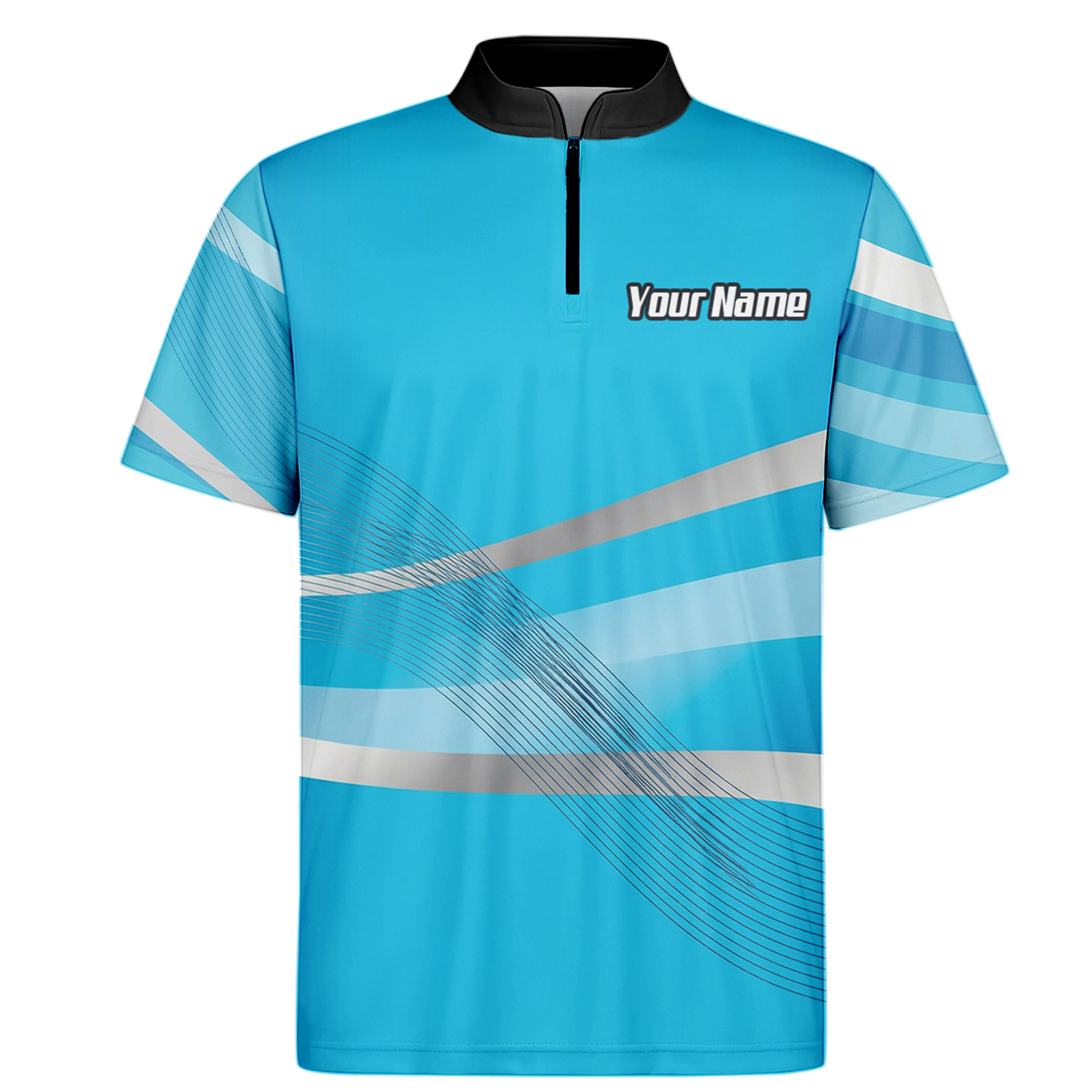 Personalised Buffalo Dart Jersey Polo and Zipper Blue White For Men Custom Mascot Shirt C5515