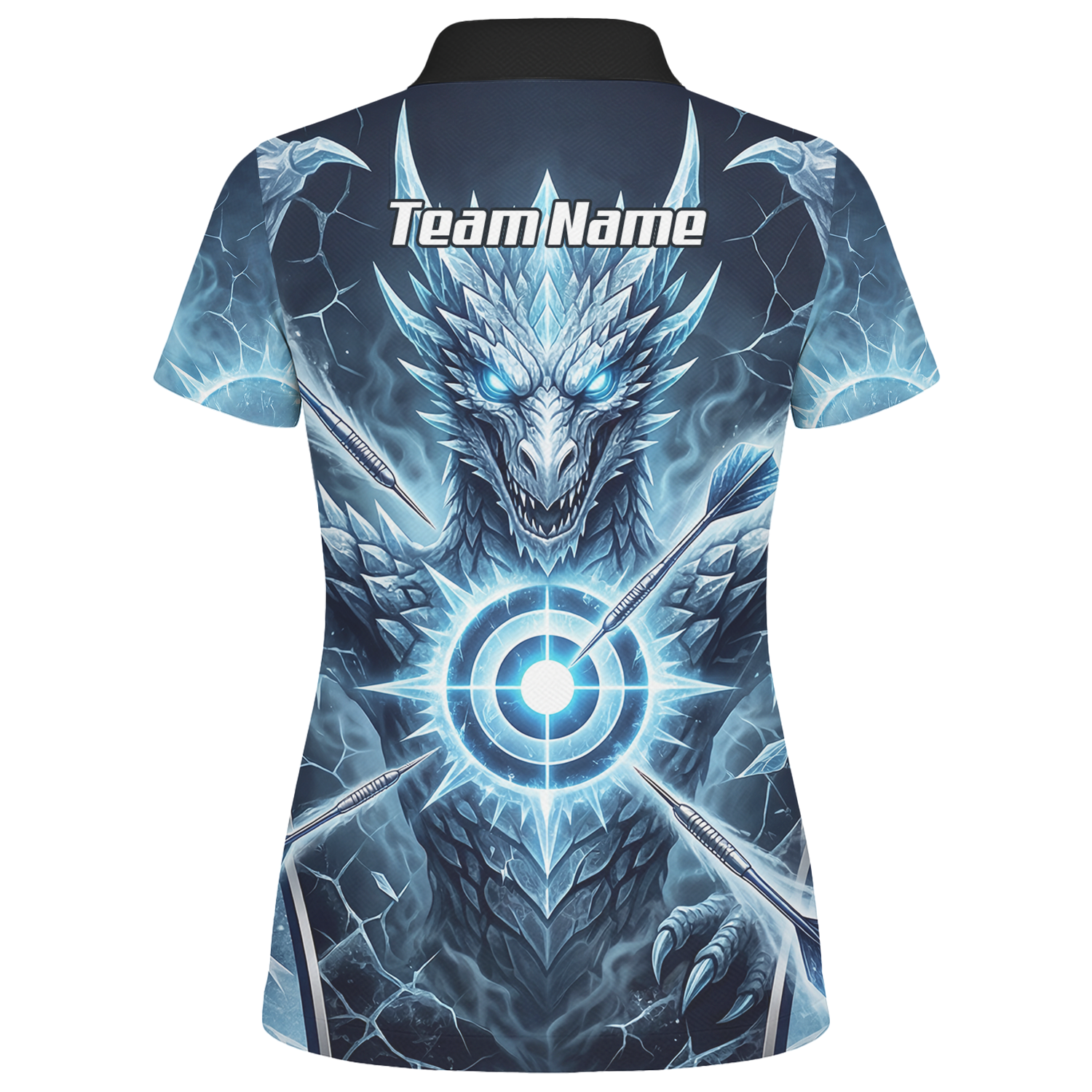 Personalised Ice Dragon Dart Jersey for Women Custom Blue Frost Dart Shirt Polo G6897