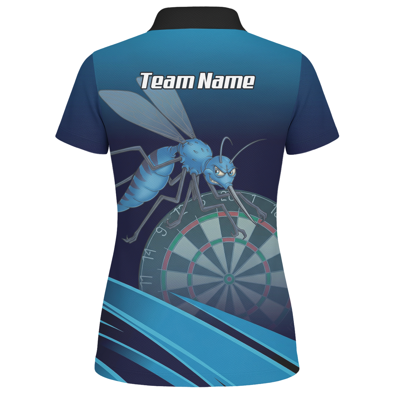 Personalised Wasp Hornet Dart Jersey Polo and Zipper Blue Black For Women H2250