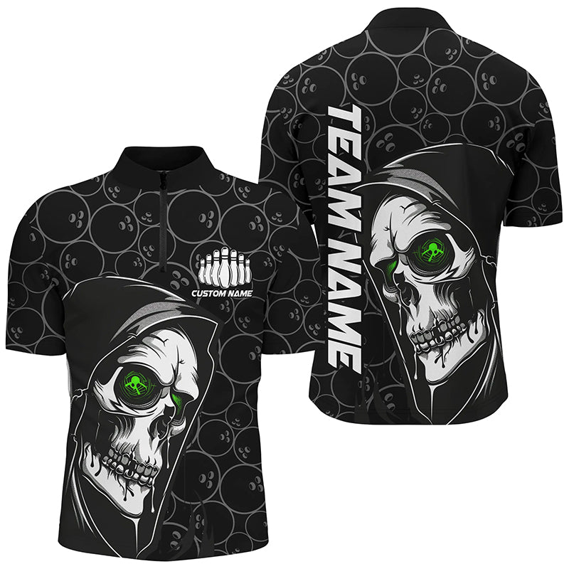 
Custom Green Halloween Skull Bowling Shirts for Men | Personalized League Apparel
 I7080