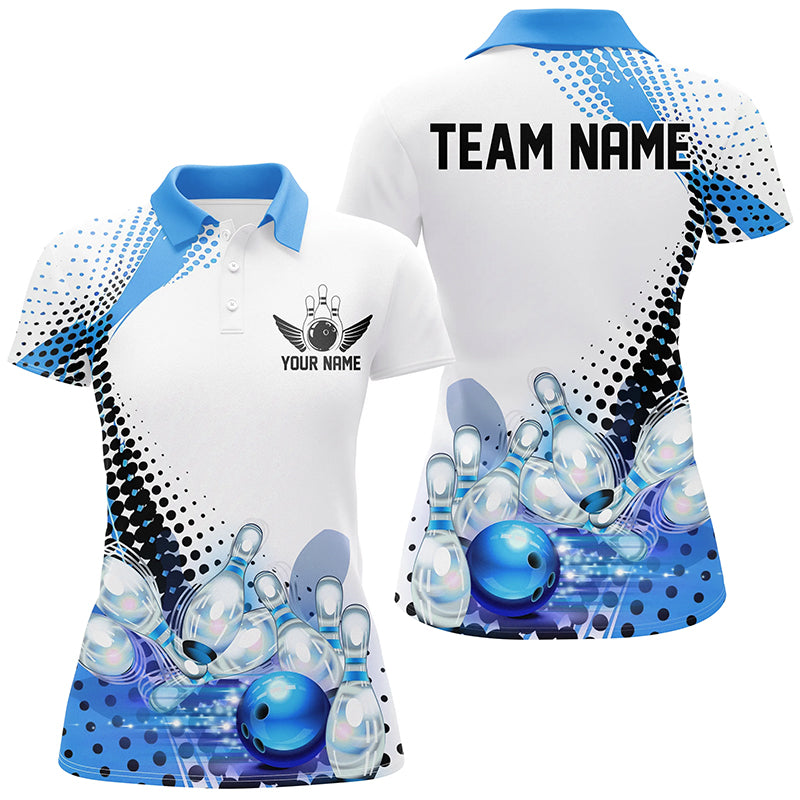 
Custom Blue Bowling Uniforms for Women - Stylish Team Shirts for Bowling Leagues
 I7130