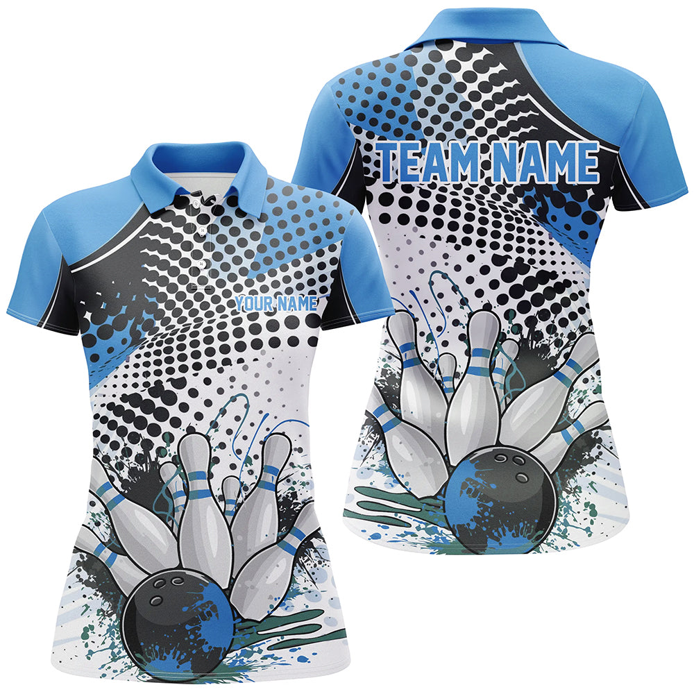 
Custom Women's Bowling Shirts, Personalized Blue League Outfits, Comfortable Fit for Bowling Enthusiasts
 I7132