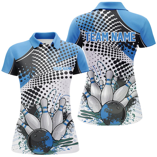 
Custom Women's Bowling Shirts, Personalized Blue League Outfits, Comfortable Fit for Bowling Enthusiasts
 I7132