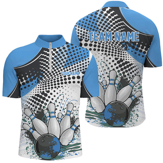 
Personalized Men's Bowling Shirts, Custom Blue League Outfits, Comfortable Fit
 I7132