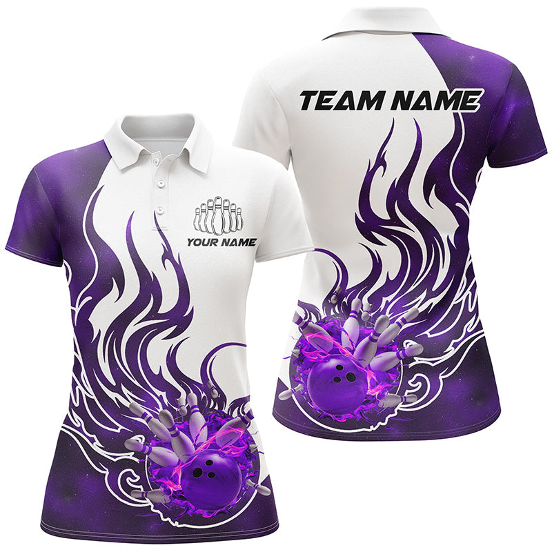 
Custom Purple Flame Bowling Shirts for Women | Galaxy Bowling Team Uniforms | Comfortable, Stylish, and Durable
 I7086