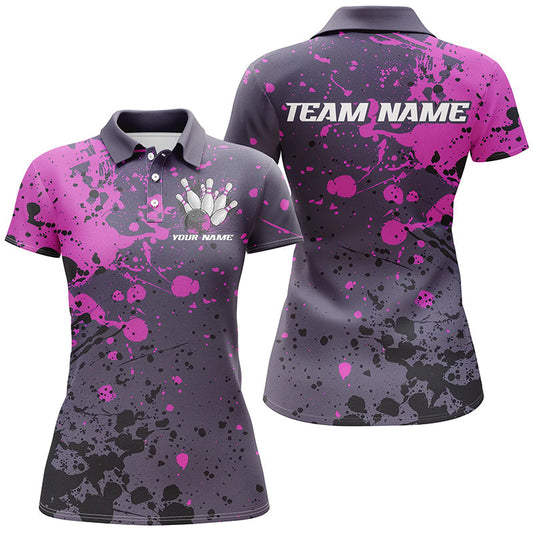 
Custom Purple Splatter Bowling Polo Shirt for Ladies | Personalized Bowling Uniforms & Jerseys
 I7092