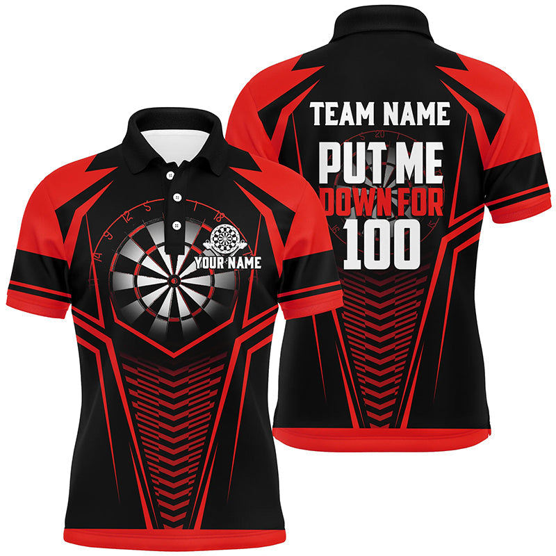 Black Red Men's Dart Team Polo Shirts (100 pack) T1286