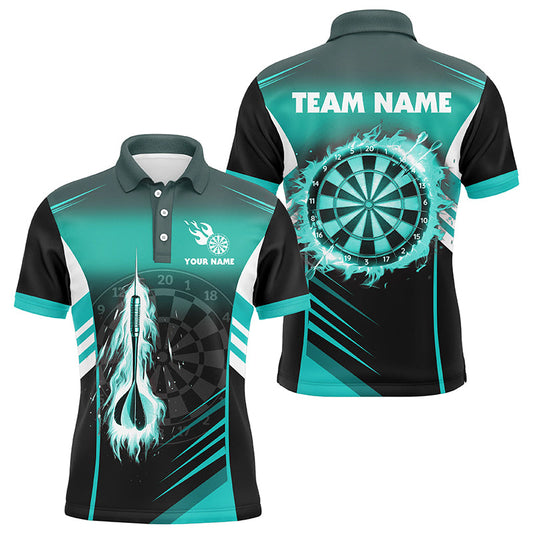 Men's Flame Dart Polo - Turquoise T1407