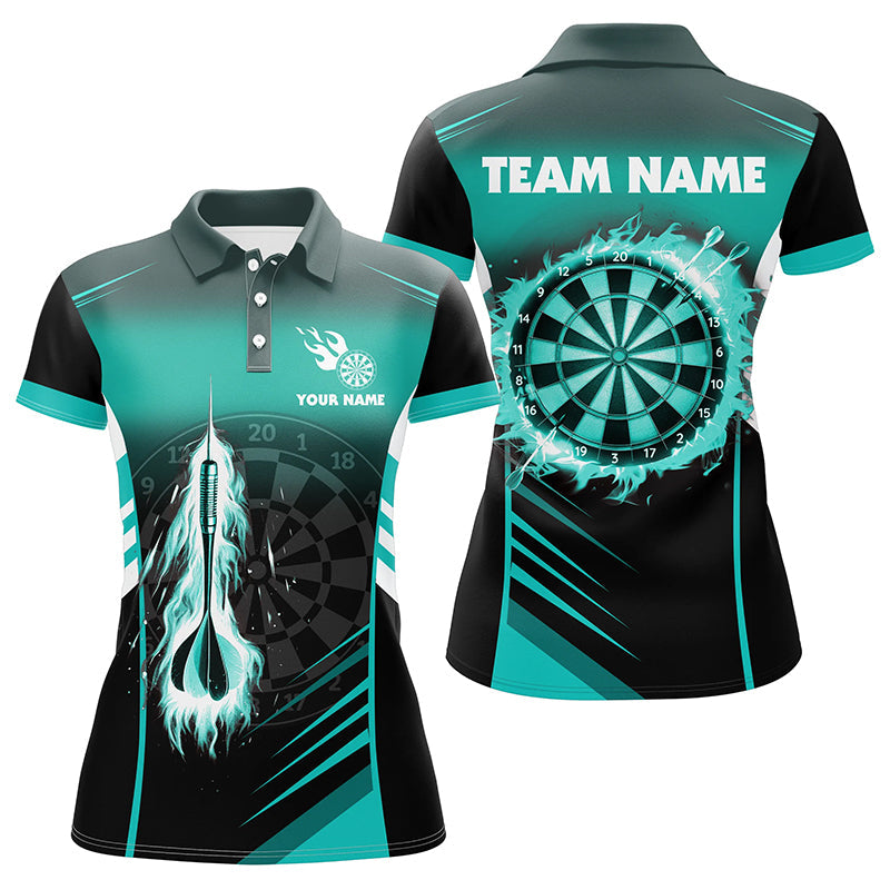 Women's Turquoise Flame Dart Polo T1407