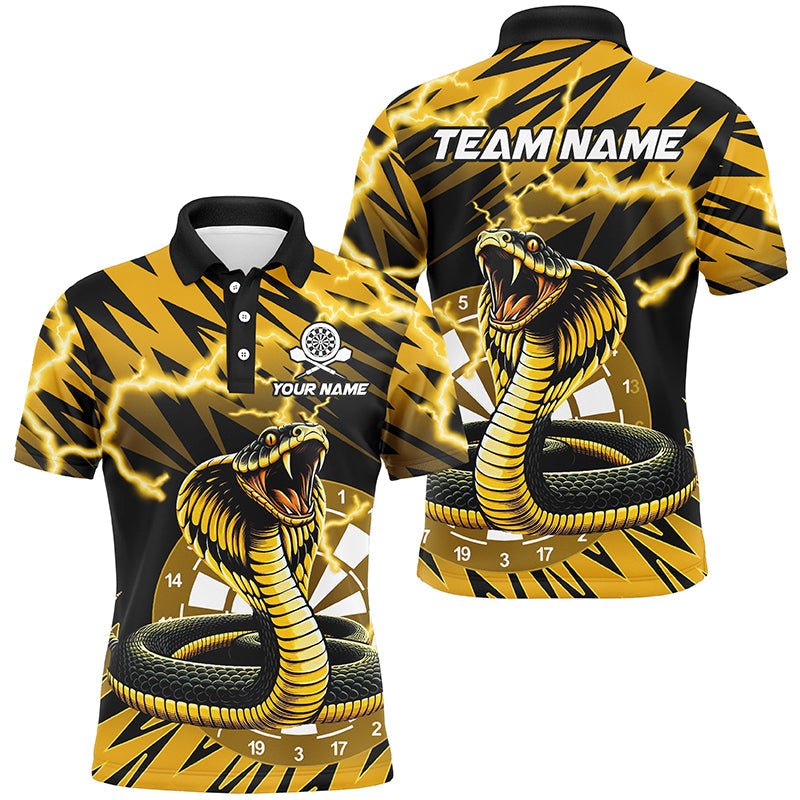 
Personalized 3D Printed Darts Shirts for Men - Yellow and Black Snakes Design, Thunder Lightning Jersey
 T2185