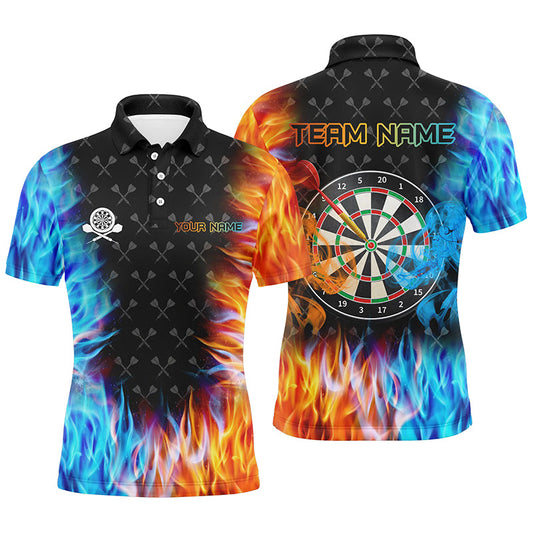 Men's Fire and Water 3D Dart Polo Shirt T1218