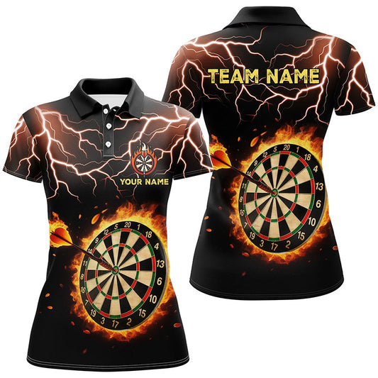 Personalized Thunder Lightning Dart Polo Shirts - Custom Women Darts Team Jerseys T1469