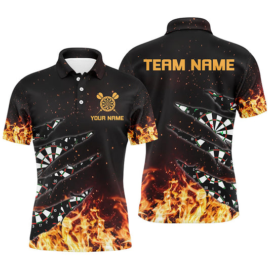 Men's Fire Flame Dart Player Polo Shirt T1271