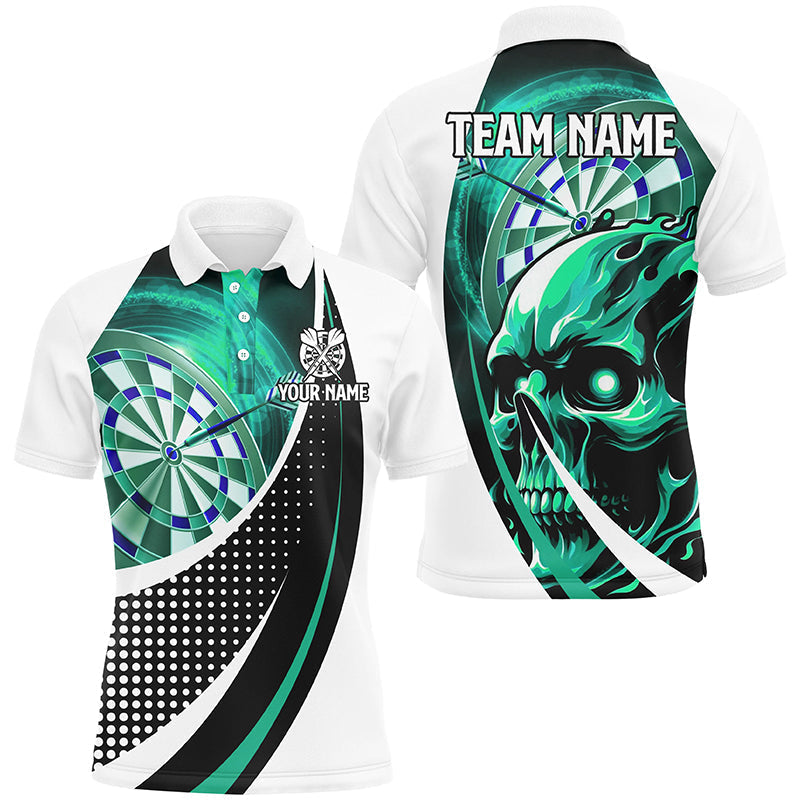 
Personalized Turquoise Dartboard Skull Darts Shirts for Men | Team League Darts Jerseys | 3D Printed Design
 T2263