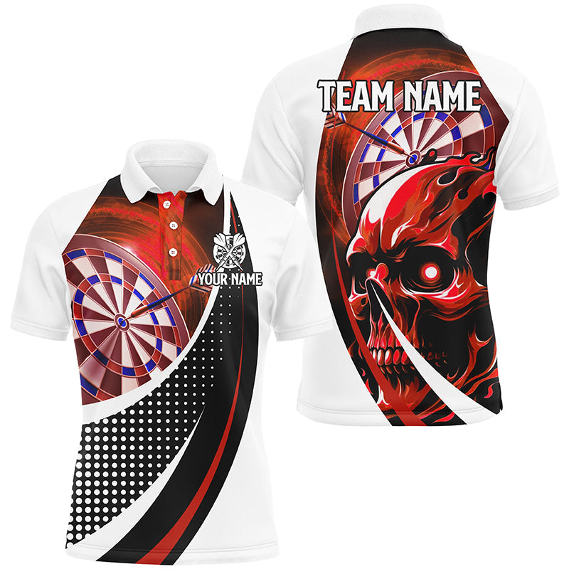 
Personalized Red Dartboard 3D Printed Skull Darts Jersey for Men, Custom Team League Shirt
 T2264