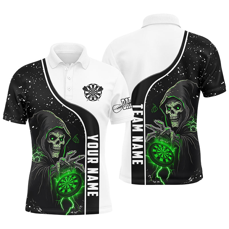 Custom Dart Skull Grunge Men's Polo Shirt - Personalized Darts Jersey T1272