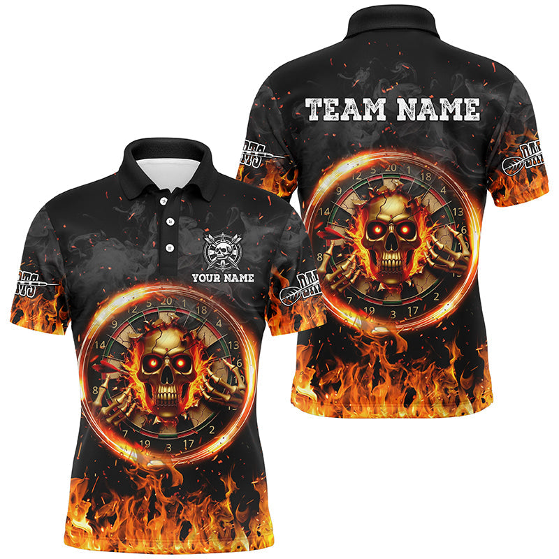 
Personalized 3D Printed Skull Dartboard Shirts for Men - Fire Flame Team League Darts Jerseys
 T2279