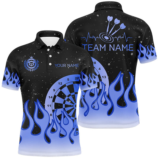 
Blue Dartboard Fire Flame Men's Polo & Quarter-Zip Shirt, Custom Team Jersey, Perfect Darts Gift
 T2299