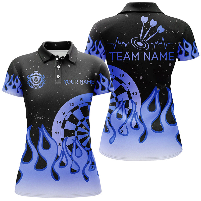 
Blue Dartboard Fire Flame Women's Darts Polo & Quarter-Zip Shirt - Custom Team Jersey Gifts
 T2299