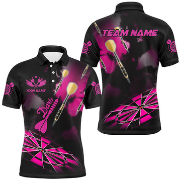 Pink Dart Board Hazy Smoke Dart Shirts for Men | Custom Darts League Team Jerseys T2843