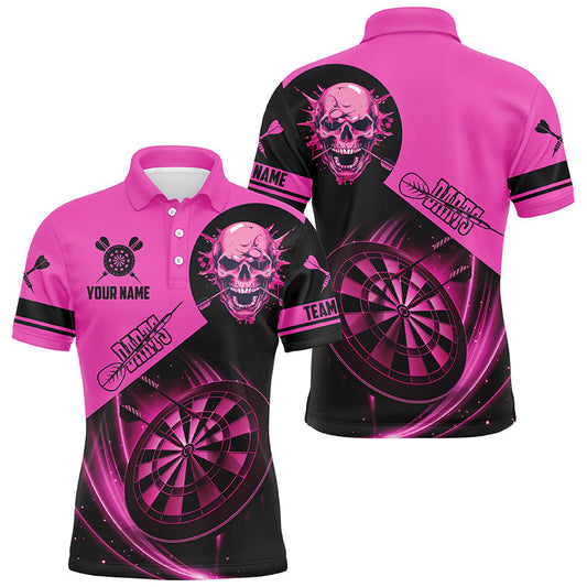 
Personalized Skull Darts Team Jerseys for Men | Custom Pink Dartboard Shirts
 T2109