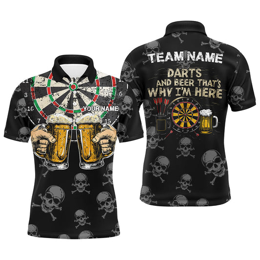 Custom Skull Darts Shirt - Best Men's Drinking Darts Jersey T1981