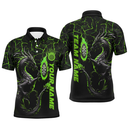 Custom Green Big Dragon 3D Printed Darts Shirt - Personalized Men's Team League Jersey T1842