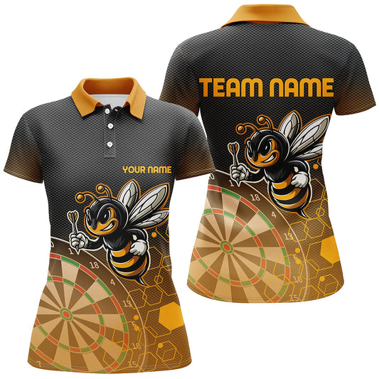 Women's Funny Bee Darts Polo & Quarter-Zip Shirts T1666