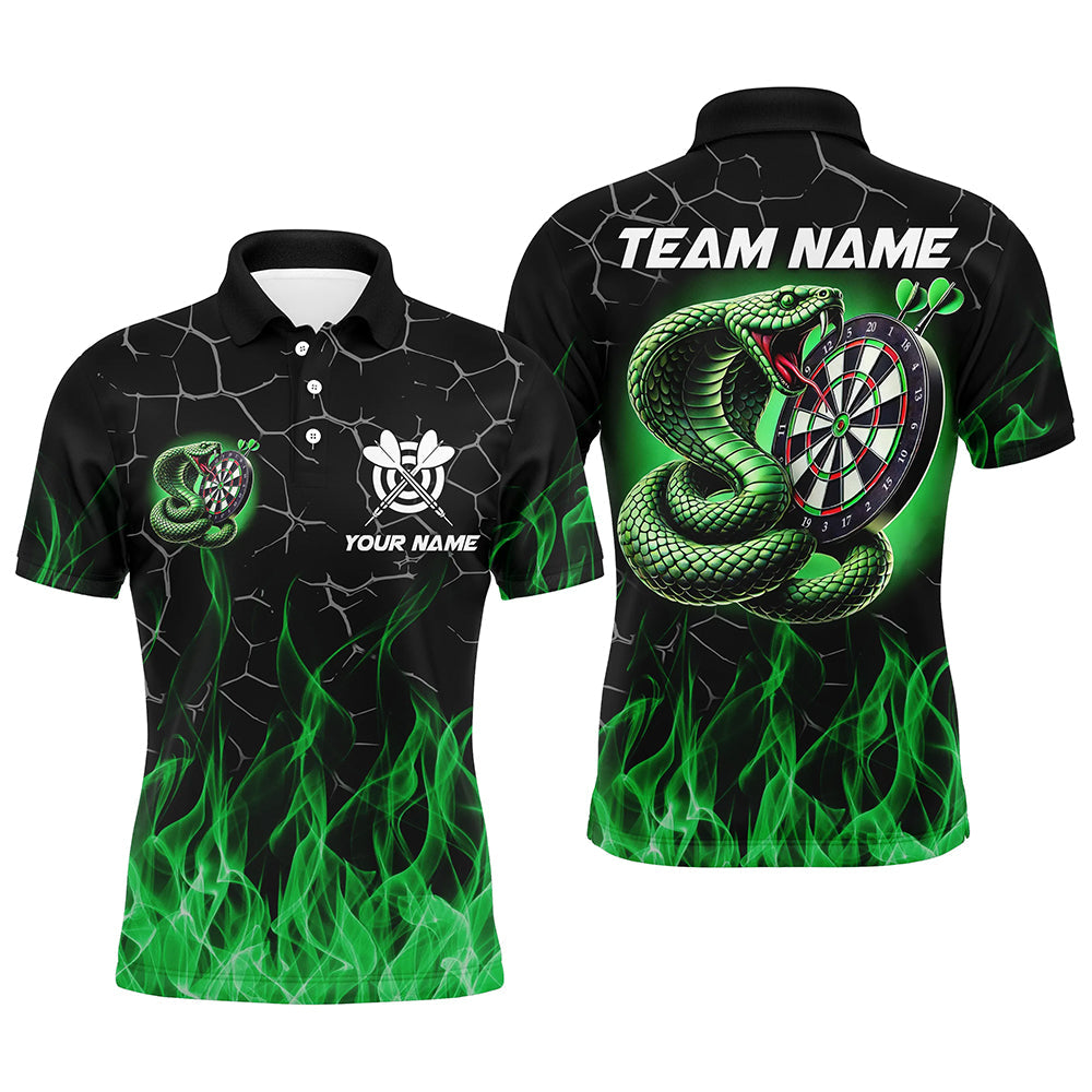 
Custom Green Darts Shirts for Men | Personalized Snakes Fire Flame Team Jerseys
 T2108