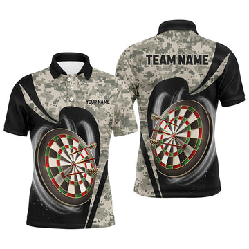 Personalized Camo Dart Shirts for Men | Custom Printed Dart Team Jerseys | Camouflage Darts Outfit T2929