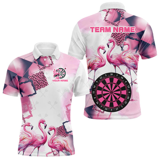 
Pink Argyle Flamingo Custom Name Darts Shirt for Men, Unique Darts Jersey Gift Apparel
 T2186