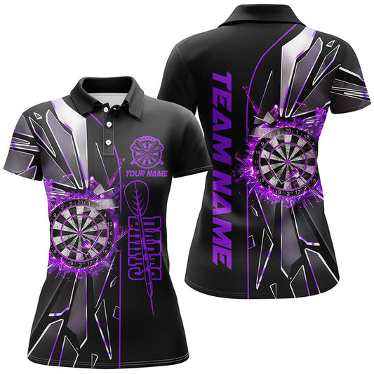 Custom Purple Break Glass 3D Darts Shirt for Women - Personalized Dart League Jersey T1997