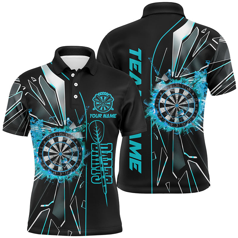 Custom Turquoise Break Glass 3D Darts Shirt - Personalized Men's Dart League Jersey T1998