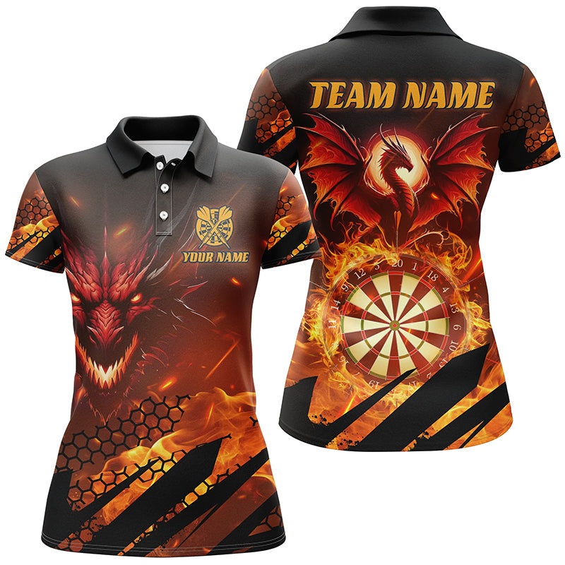 Dragon Fire Flame Women's Darts Shirt T1700